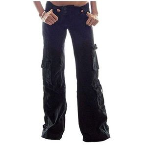 Low Waist Cargo Pants with Utility Pockets